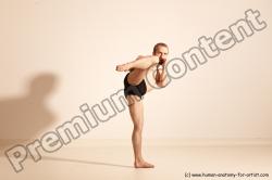 Underwear Martial art Man White Moving poses Slim Short Blond Dynamic poses Academic